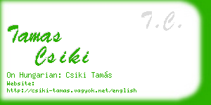 tamas csiki business card